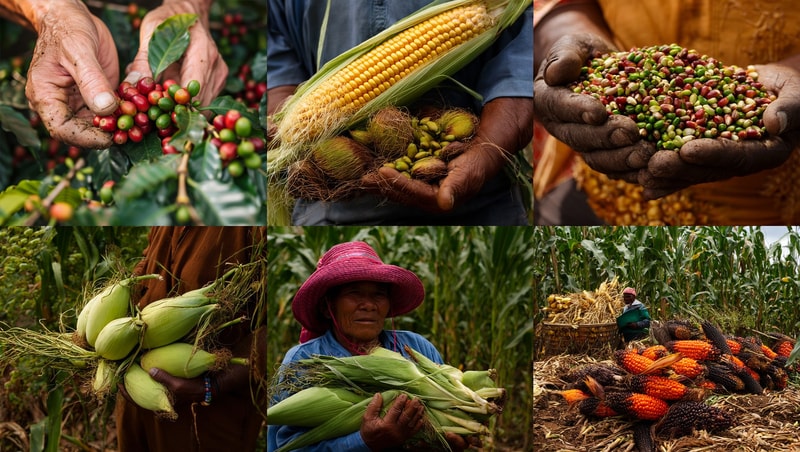 Guatemalan agricultural crops and farming diversity